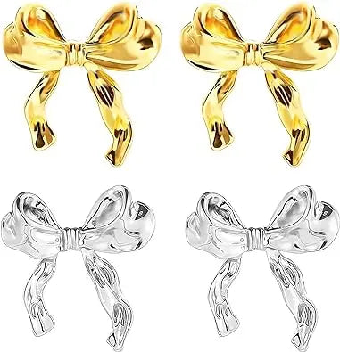 Kate, Bow Earrings, Gold or Silver Plated